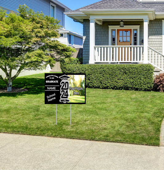 Yard signs w/metal stake