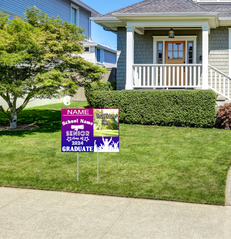 Yard signs w/metal stake